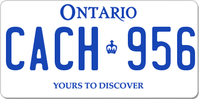 ON license plate CACH956