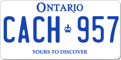 ON license plate CACH957