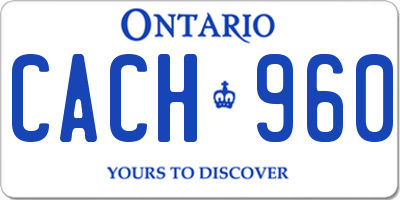 ON license plate CACH960