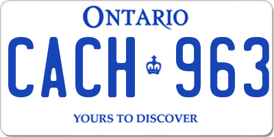 ON license plate CACH963