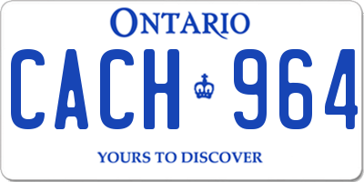 ON license plate CACH964