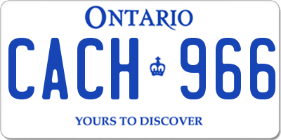 ON license plate CACH966