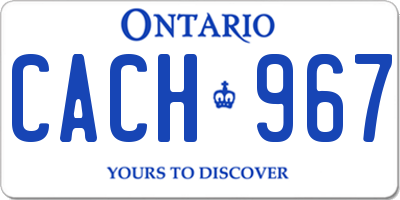 ON license plate CACH967