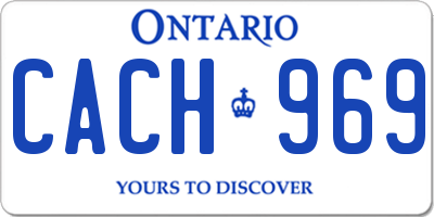 ON license plate CACH969