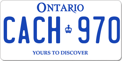 ON license plate CACH970