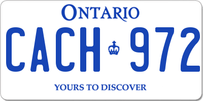 ON license plate CACH972