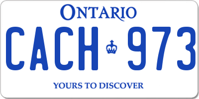 ON license plate CACH973