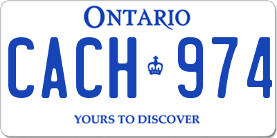 ON license plate CACH974