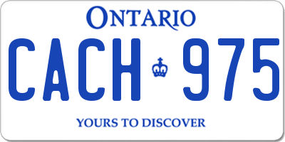 ON license plate CACH975