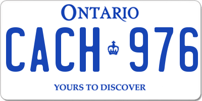 ON license plate CACH976