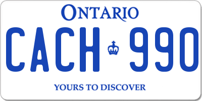 ON license plate CACH990