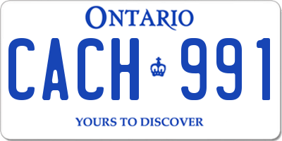 ON license plate CACH991