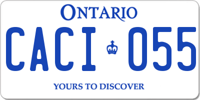 ON license plate CACI055