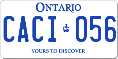 ON license plate CACI056