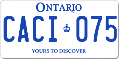 ON license plate CACI075