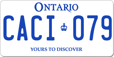 ON license plate CACI079