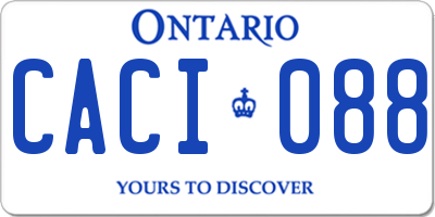 ON license plate CACI088