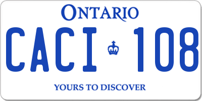 ON license plate CACI108