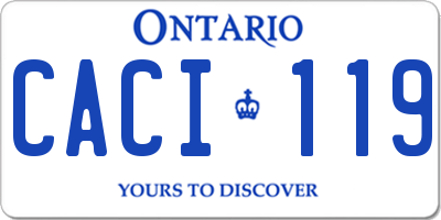 ON license plate CACI119