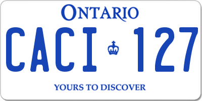 ON license plate CACI127