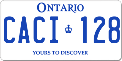 ON license plate CACI128