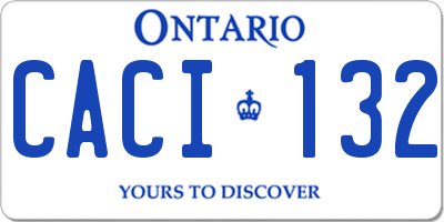 ON license plate CACI132