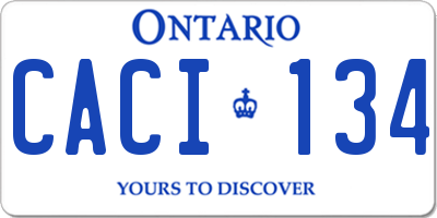 ON license plate CACI134