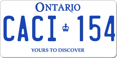 ON license plate CACI154