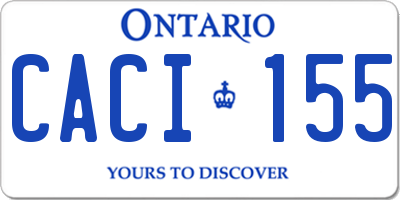 ON license plate CACI155