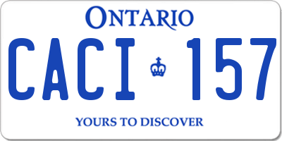 ON license plate CACI157