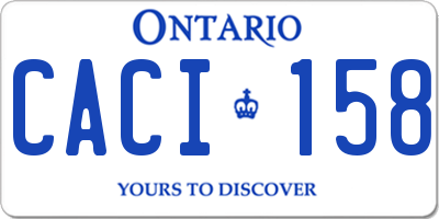 ON license plate CACI158