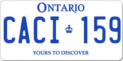 ON license plate CACI159