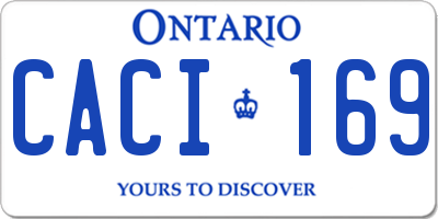 ON license plate CACI169