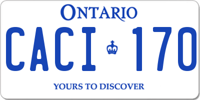 ON license plate CACI170