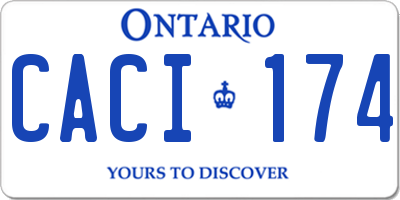 ON license plate CACI174