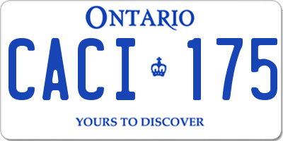 ON license plate CACI175