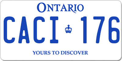 ON license plate CACI176