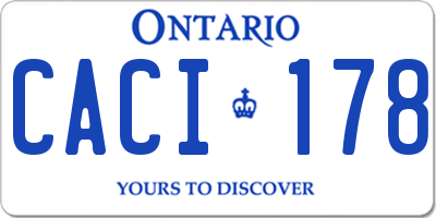 ON license plate CACI178