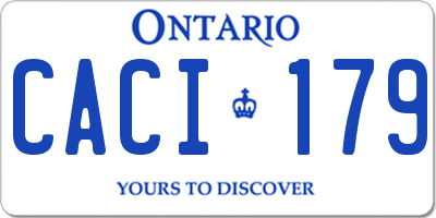 ON license plate CACI179