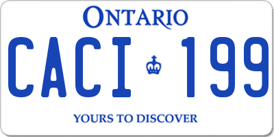 ON license plate CACI199