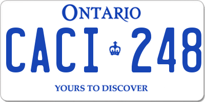 ON license plate CACI248