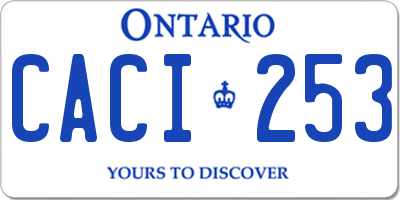 ON license plate CACI253