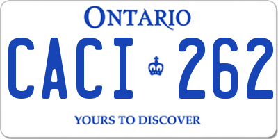 ON license plate CACI262