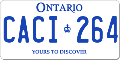 ON license plate CACI264