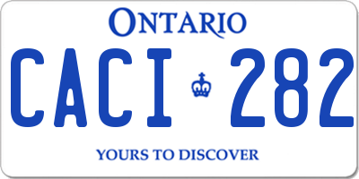 ON license plate CACI282