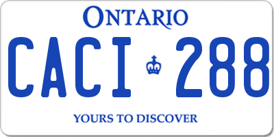 ON license plate CACI288