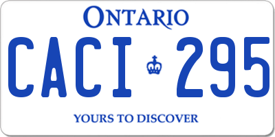 ON license plate CACI295