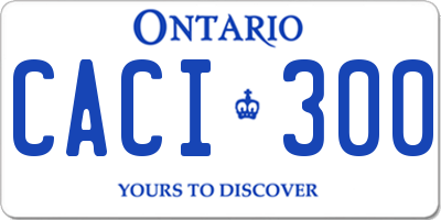 ON license plate CACI300