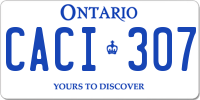 ON license plate CACI307