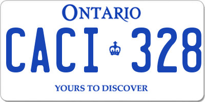 ON license plate CACI328